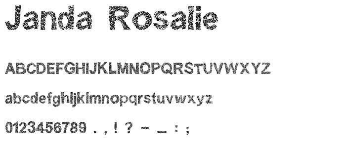 Janda Rosalie font